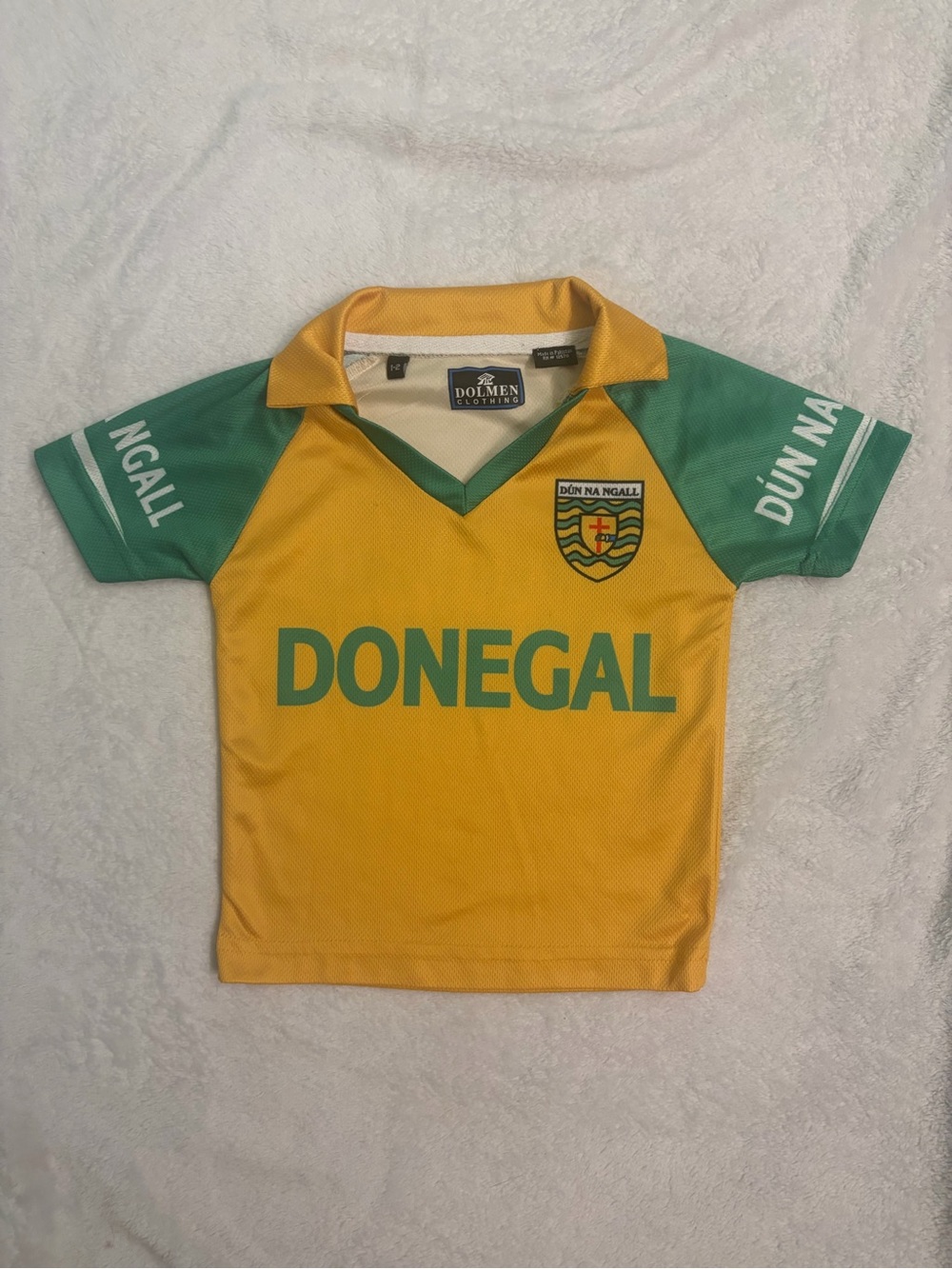 Donegal Kids Gaelic Football Jersey in Yellow & Green -